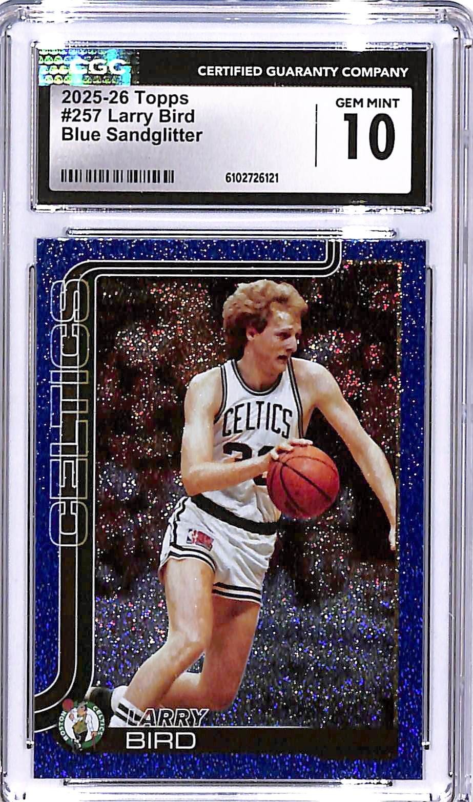 2025-26 Topps Larry Bird Blue Sandglitter #257 CGC 10 Celtics