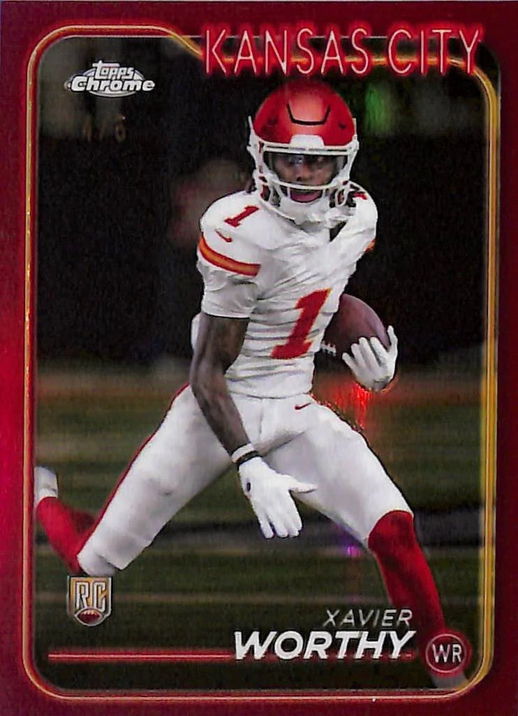 topps chrome 2024 rare cards Xavier Worthy Rookie RC Red Refractor /5 Chiefs Quantity of FLAT Note Cards + Envelopes:Set of 230 FLAT ($1.50 each) High School Graduation eclectic inserts Disney Lorcana Unboxing -