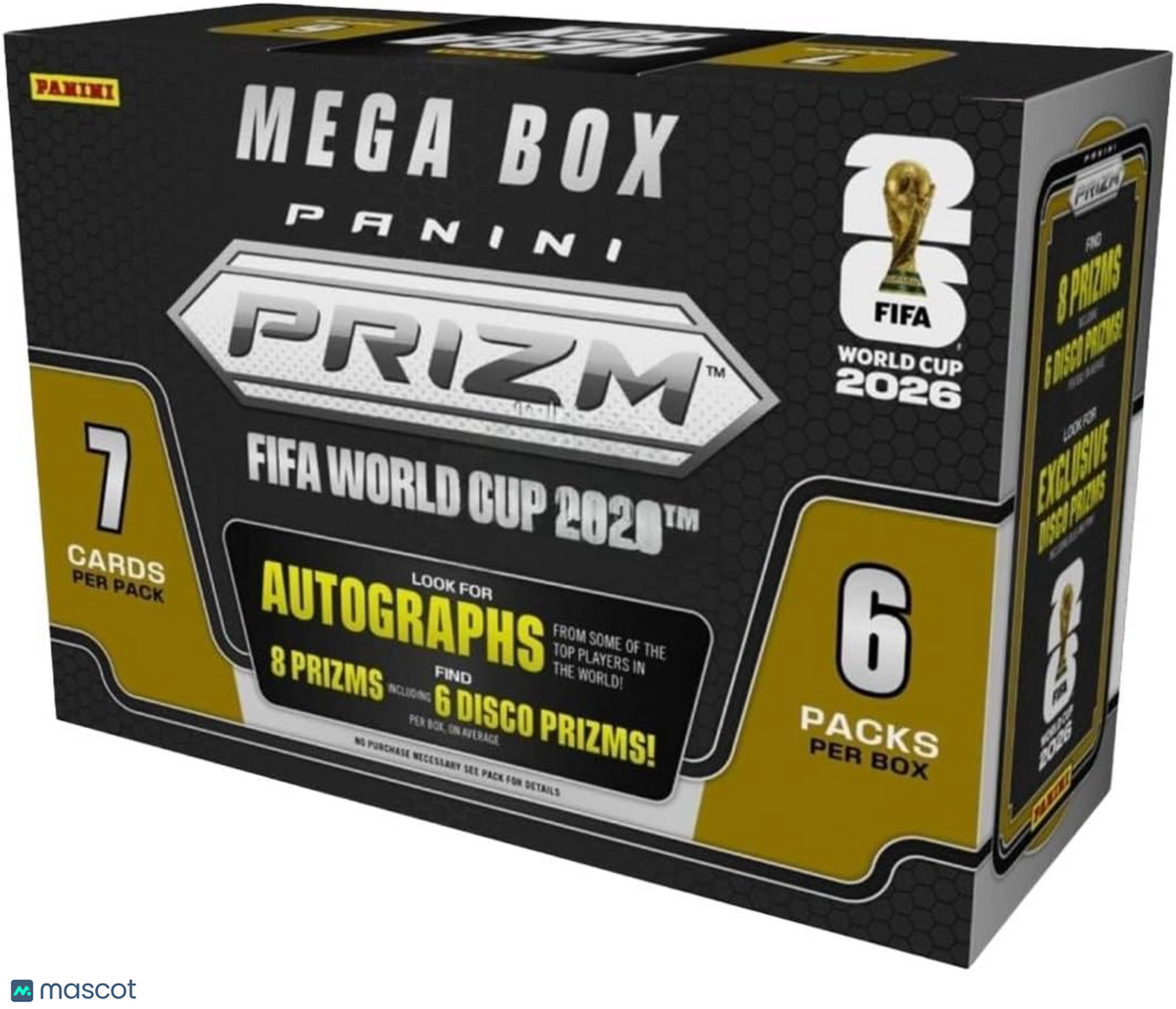 2026 Panini Prizm FIFA World Cup Soccer Mega Hobby Box