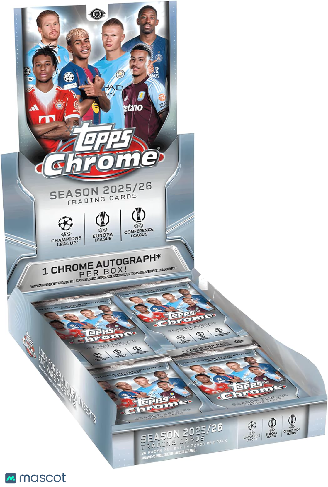 2025-26 Topps Chrome UEFA Club Competitions Soccer Hobby Box