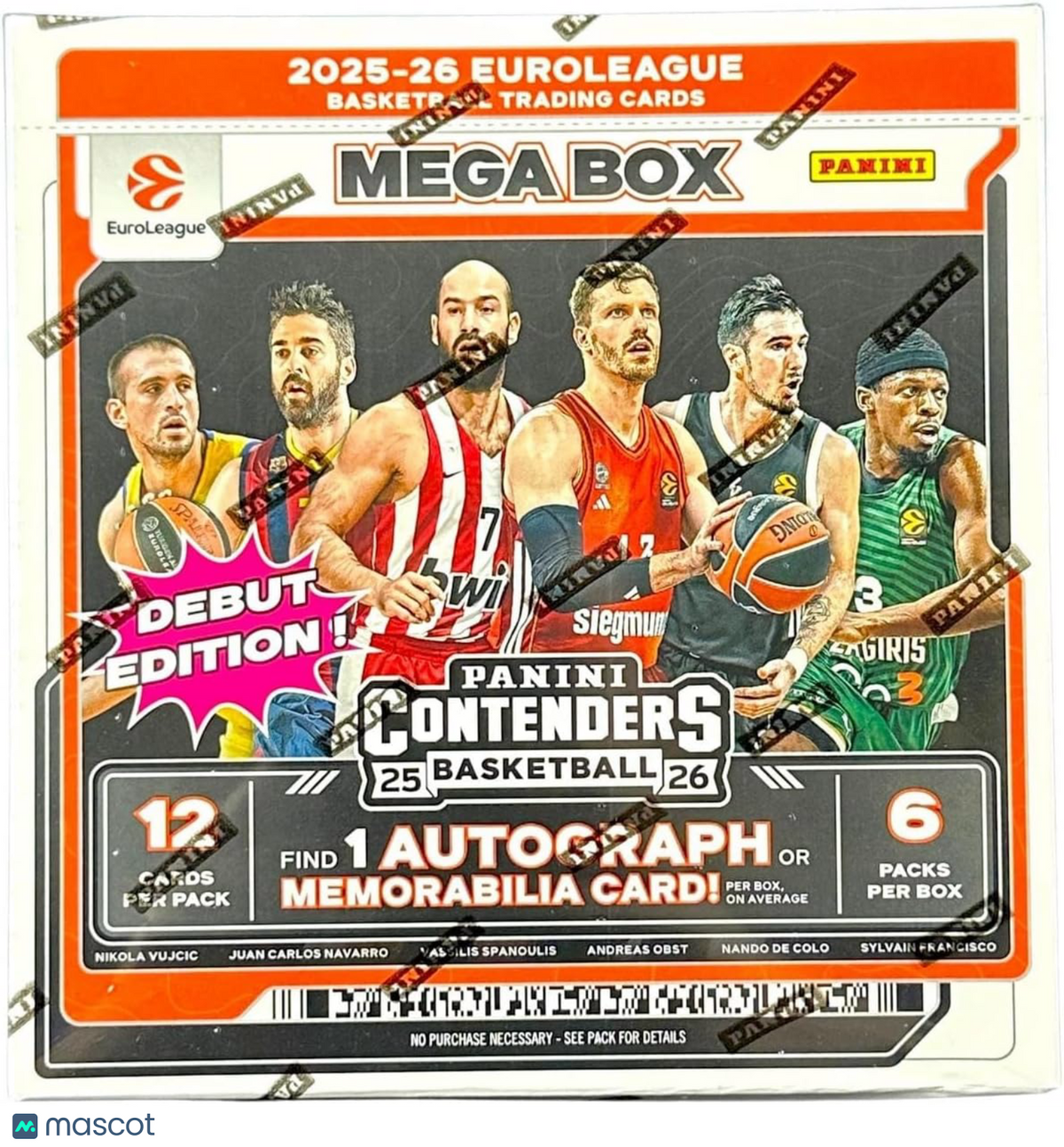2025-26 Panini Contenders EuroLeague Basketball Hobby Mega Box