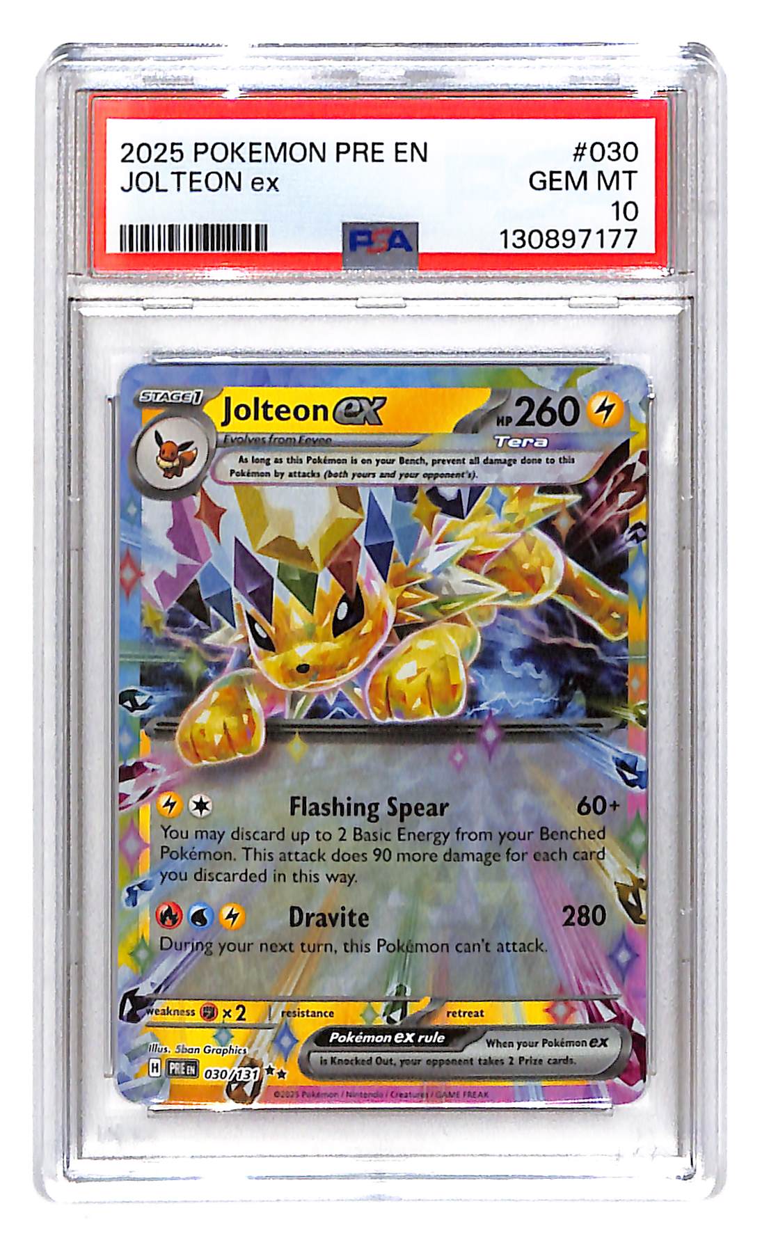 2025 Pokemon Pre En Jolteon ex PSA 10