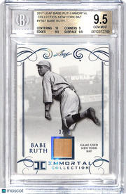 2017 Leaf Babe Ruth Immortal Collection New York Bat /20 YB-37 BGS 9.5 Yankees
