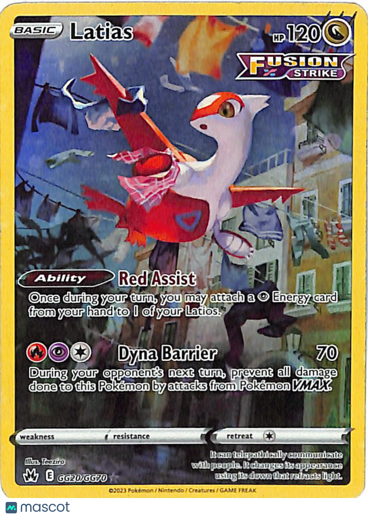 2023 Crown Zenith Latias Holo Rare #GG20/GG70