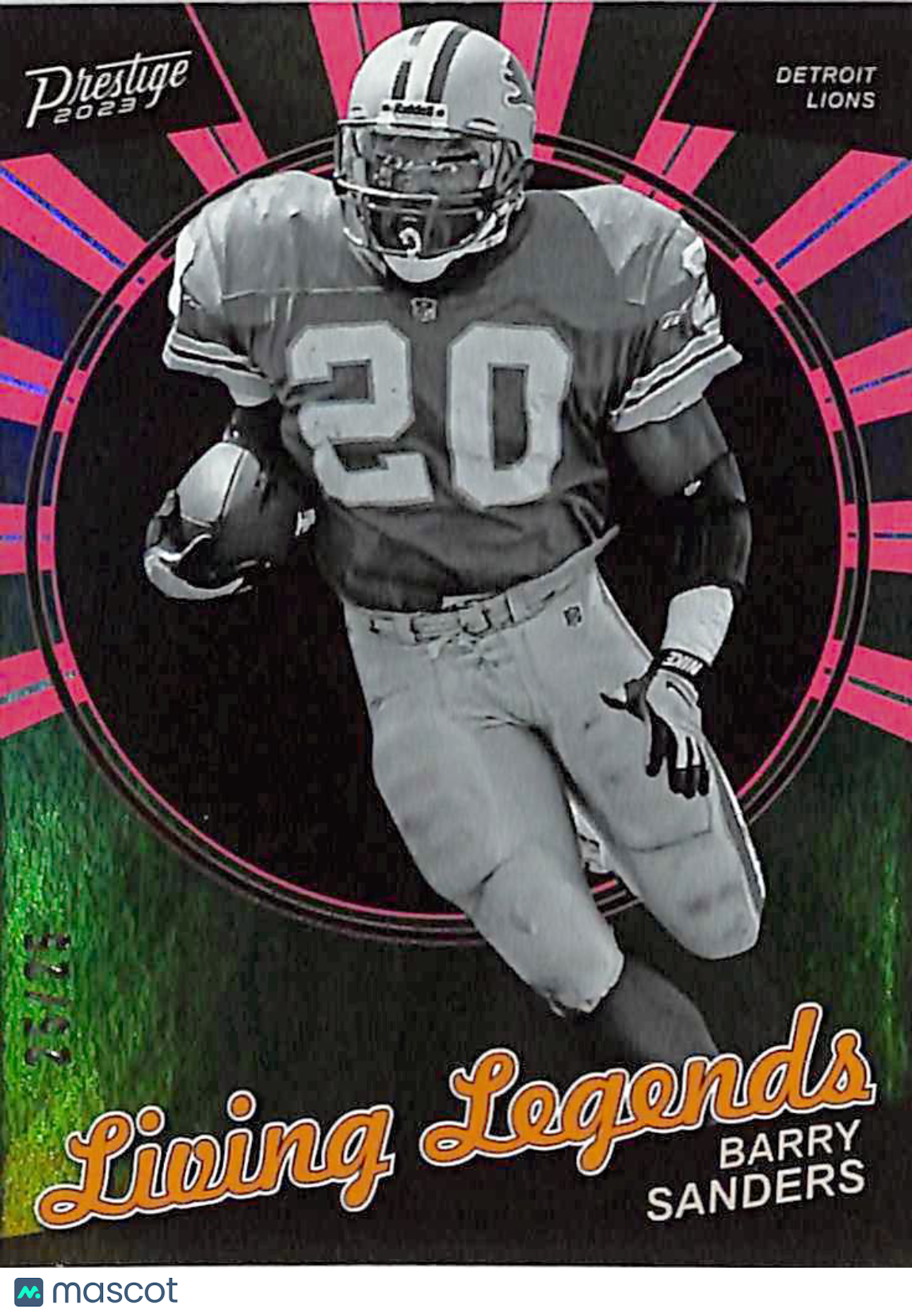 2023 Panini Prestige Living Legends Barry Sanders Pink /25 #LL-4 Detroit Lions