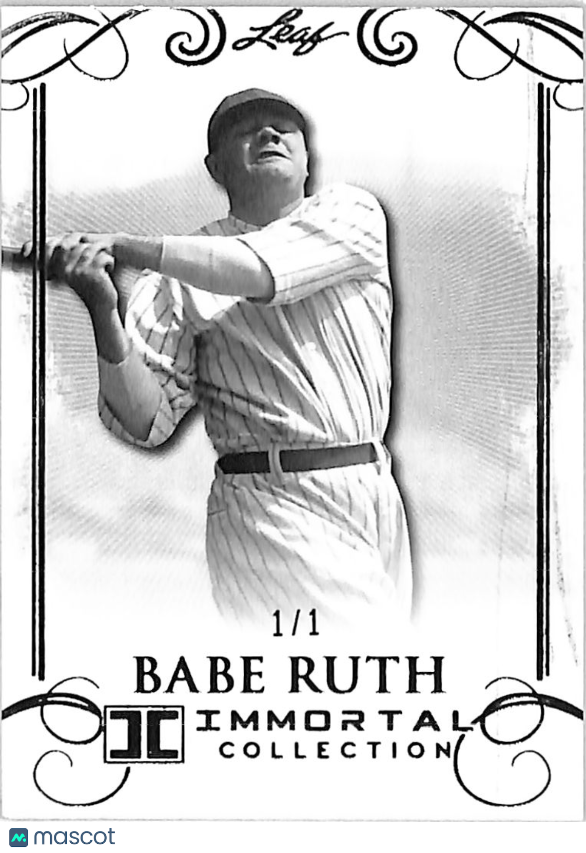 2017 Leaf Immortal Collection Babe Ruth 1/1 #31