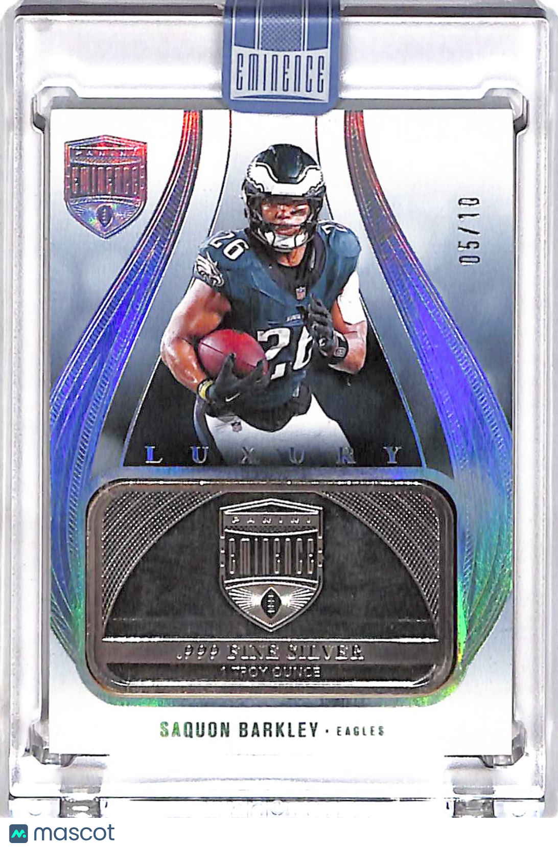 2024 Panini Eminence Saquon Barkley Luxary /10 Silver Bar #LSB-SBY Eagles