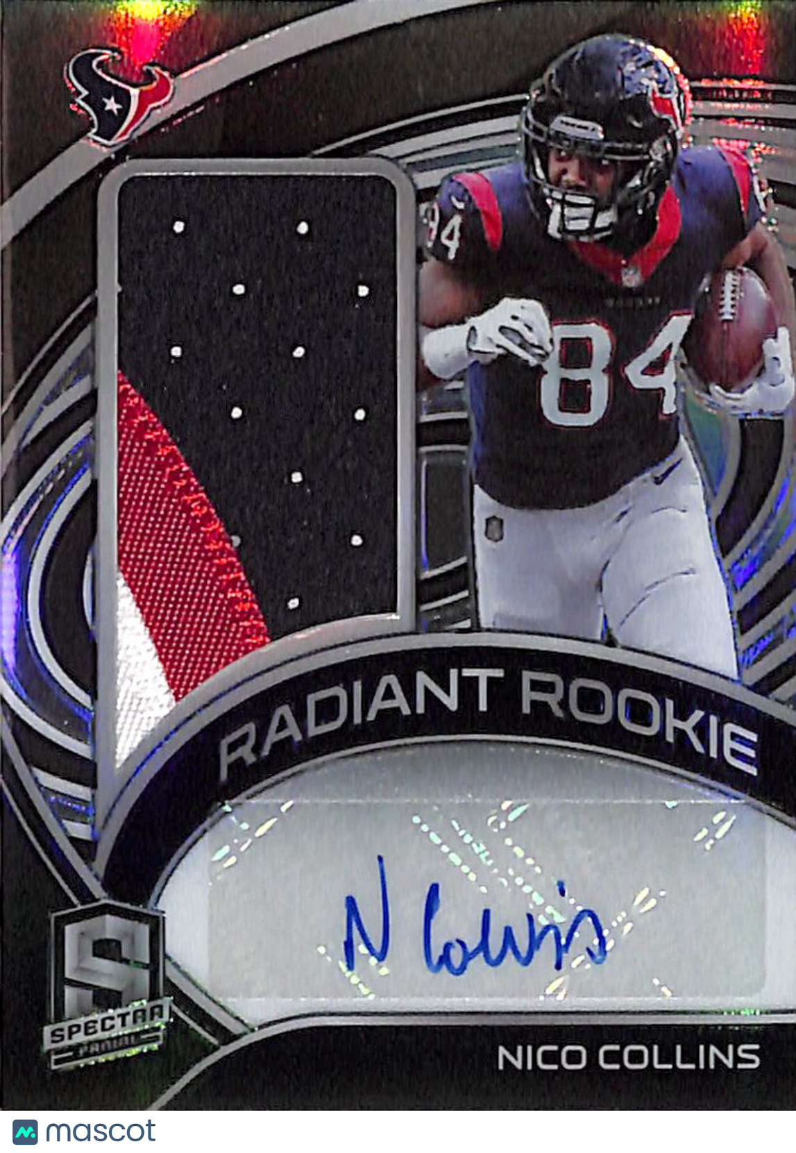 2021 Panini Spectra Nico Collins /99 Rookie Patch Auto #RRS-NC Texans