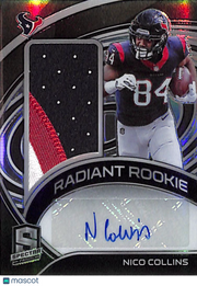 2021 Panini Spectra Nico Collins /99 Rookie Patch Auto #RRS-NC Texans