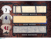 2019 Leaf Ultimate Sports Mickey Mantle Mathews Snider Game-Used Relic UR3-14 /4