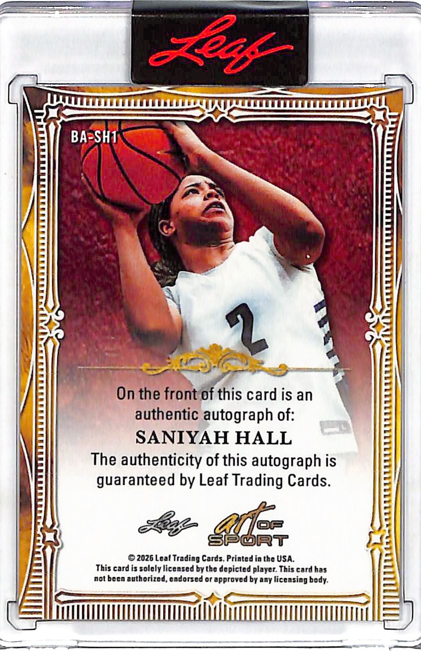 2026 Leaf Art of Sport Saniyah Hall Auto Autograph /35 Rookie BA-SH1 USC Trojans