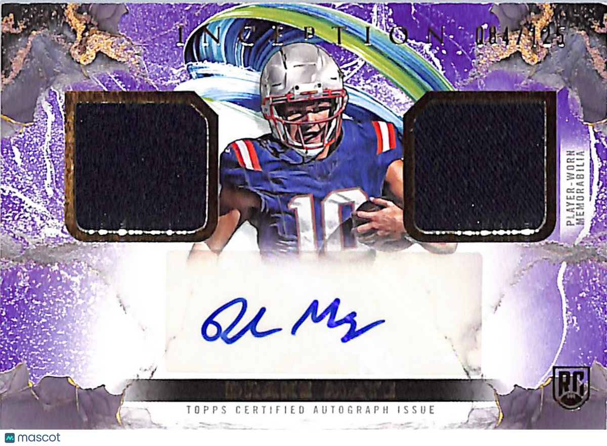2024 Topps Inception Drake Maye /125 Rookie Relic Auto Patch #FFRA-DM Patriots