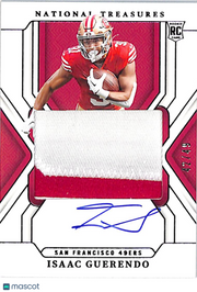 2024 Panini National Treasures Isaac Guerendo /49 Rookie Patch Auto #199 49ers
