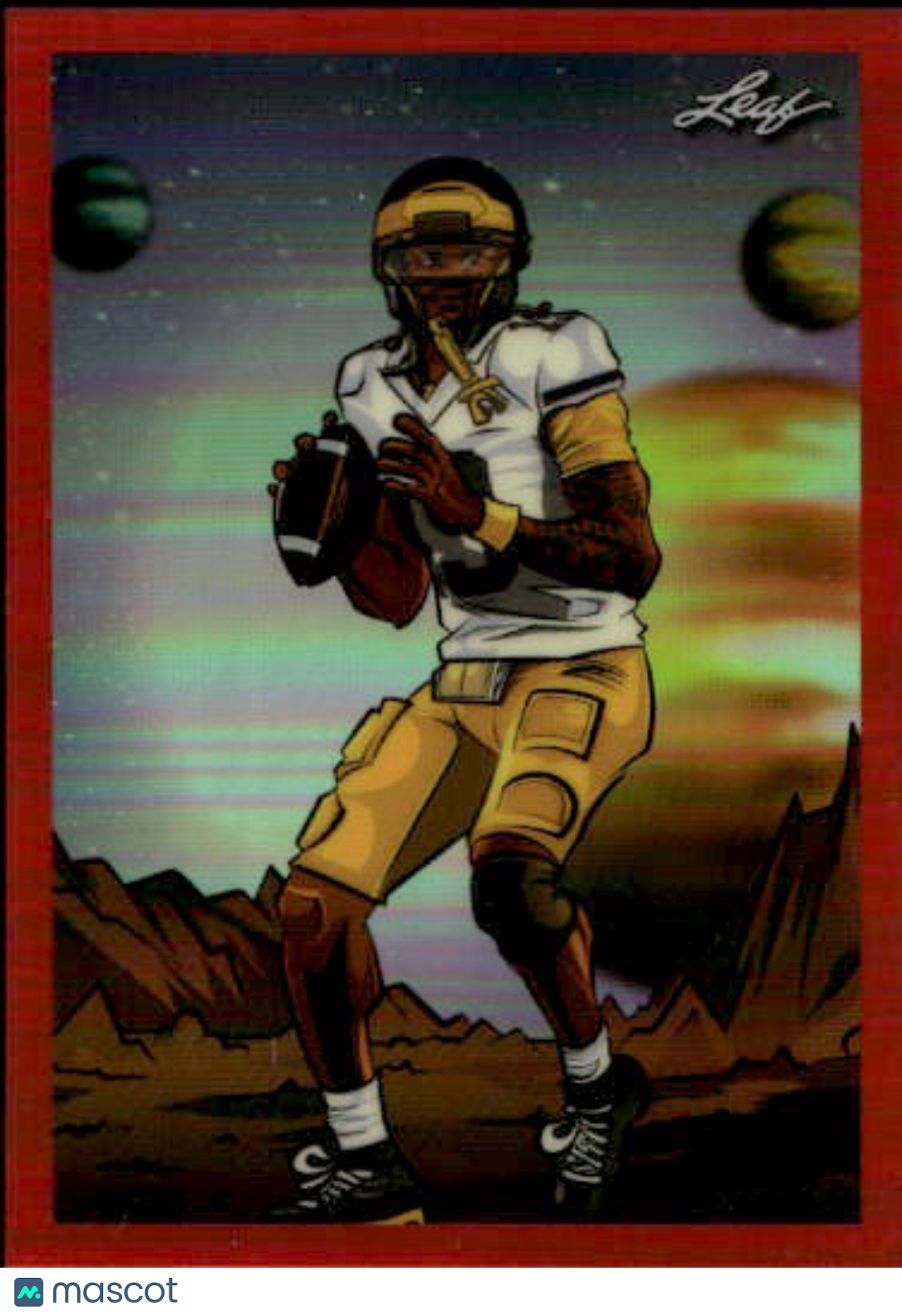 2025 Leaf Metallic Imaginations Bryce Underwood Red /199 Rookie #MI-10 Michigan