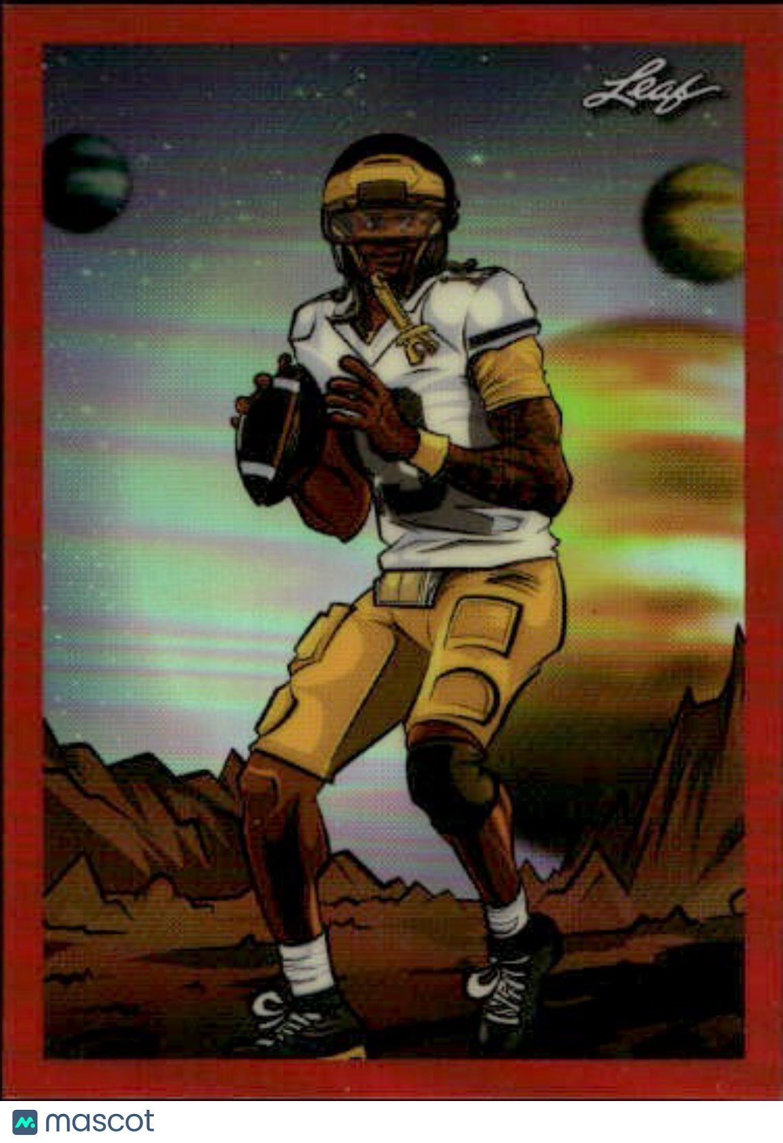 2026 Leaf Metallic Imaginations Bryce Underwood Red /199 Rookie #MI-10 Michigan