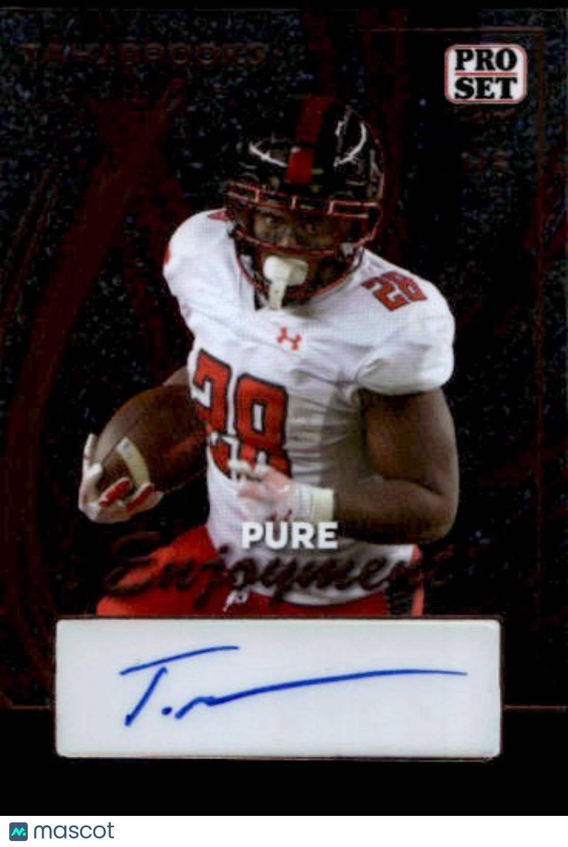 2024 Pro Set Pure Tahj Brooks Stardust Autograph /6 Rookie #PE-TB1 Texas Tech
