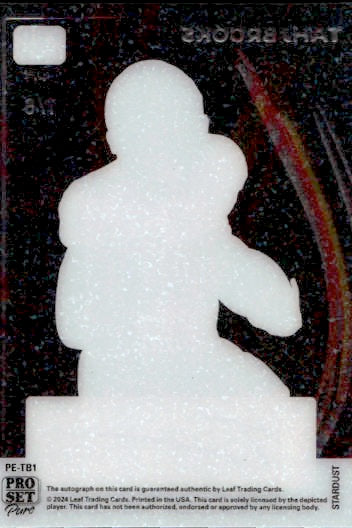 2024 Pro Set Pure Tahj Brooks Stardust Autograph /6 Rookie #PE-TB1 Texas Tech