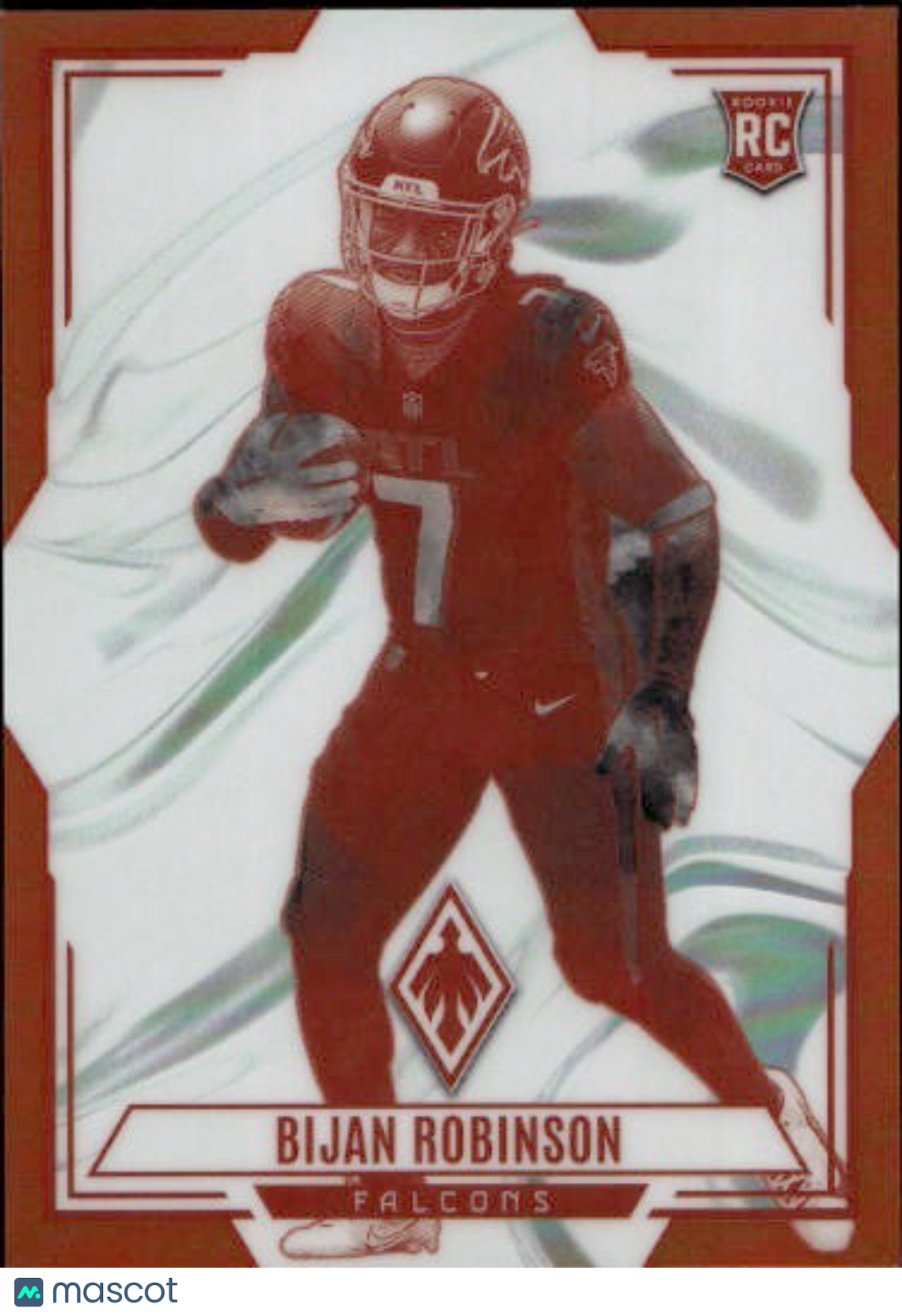 2023 Panini Phoenix Contours Bijan Robinson Orange /99 Rookie RC #CON-18 Falcons