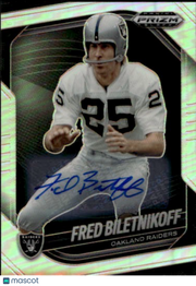 2025 Panini Prizm Black Football Fred Biletnikoff Autograph #109 Oakland Raiders