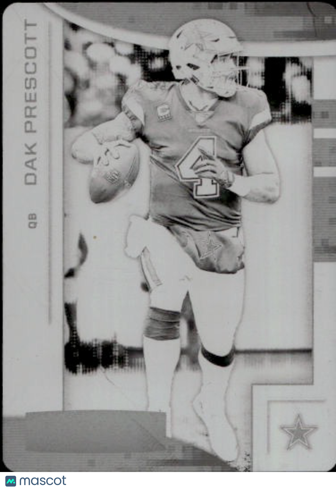 2018 Panini Rookies & Stars Dak Prescott Black Printing Plate 1/1  #1 Cowboys