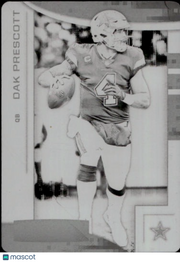 2018 Panini Rookies & Stars Dak Prescott Black Printing Plate 1/1  #1 Cowboys