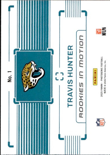 2026 Panini Photogenic Rookies in Motion Travis Hunter RC #1 Jaguars