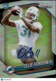 2025 Panini Prizm Ollie Gordon II Autograph Rookie RC #333 Miami Dolphins