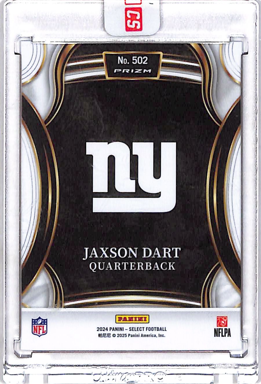2024 Panini Select Jaxson Dart XRC Silver Rookie #502 New York Giants