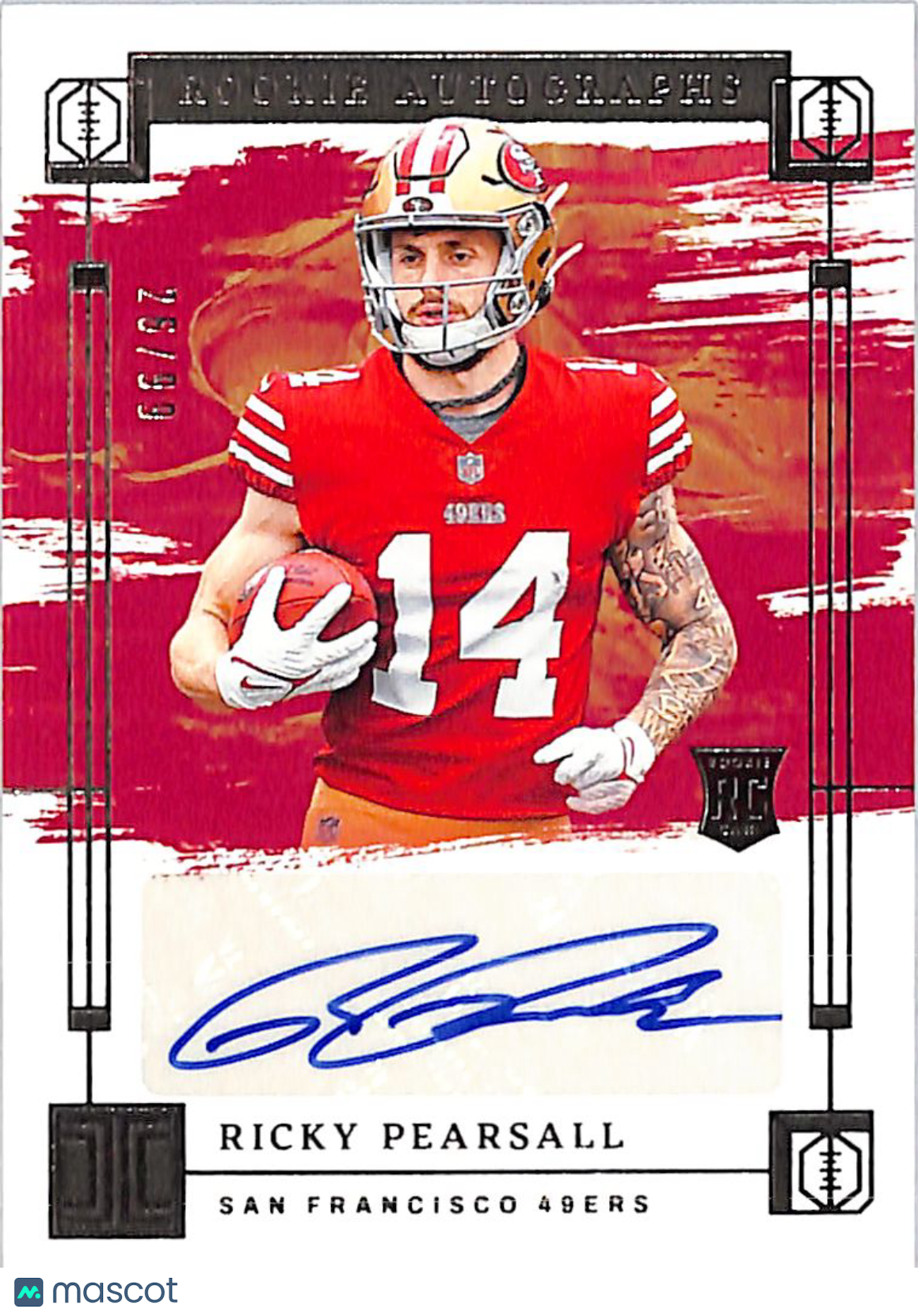 2024 Panini Impeccable Ricky Pearsall Autograph /97 Rookie #RA-RPL 49ers