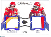 2019 Panini Flawless Patrick Mahomes II Tyreek Hill /25 Dual Patch #DDM1 Chiefs