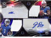 2023 Spectra Anthony Richardson Josh Downs Dual Patch Auto /50 Rookie RC #DPA-RD