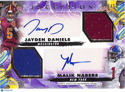 2024 Topps Inception Jayden Daniels Malik Nabers /50 Dual Rookie Relic Auto