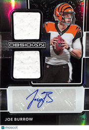 2020 Panini Obsidian Joe Burrow Rookie Patch Autograph /100 #RJI-1 Bengals