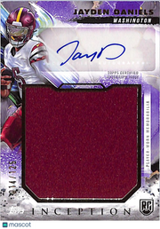2024 Topps Inception Jayden Daniels Auto Patch Rookie Purple /125 RC #RJRA-JD