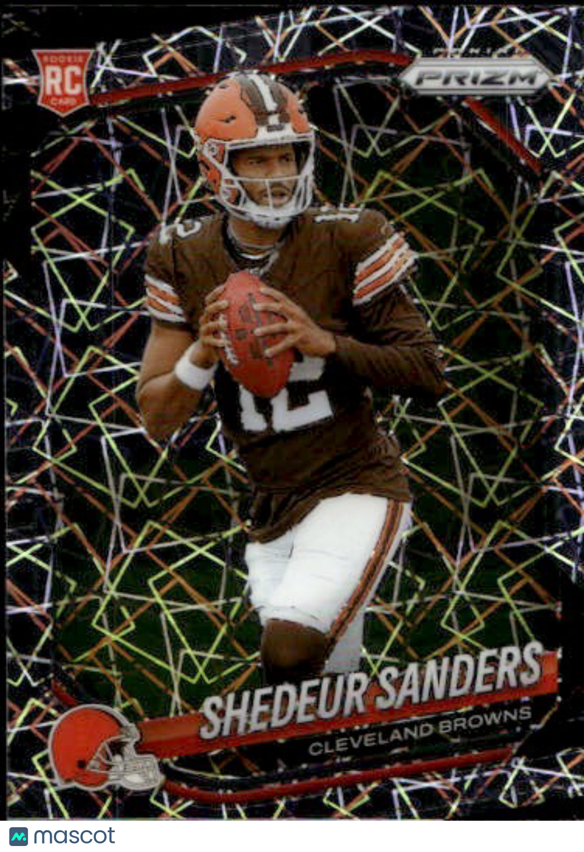 2025 Panini Prizm Football Shedeur Sanders Lazer Rookie RC #302 Cleveland Browns