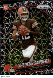 2025 Panini Prizm Football Shedeur Sanders Lazer Rookie RC #302 Cleveland Browns