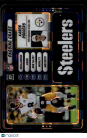 2025 Donruss Optic Passing Grade Aaron Rodgers Black Pandora /149 #8 Steelers