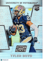 2016 Panini Prizm Collegiate Draft Picks Tyler Boyd Silver Rookie RC #112 Pittsburgh Panthers