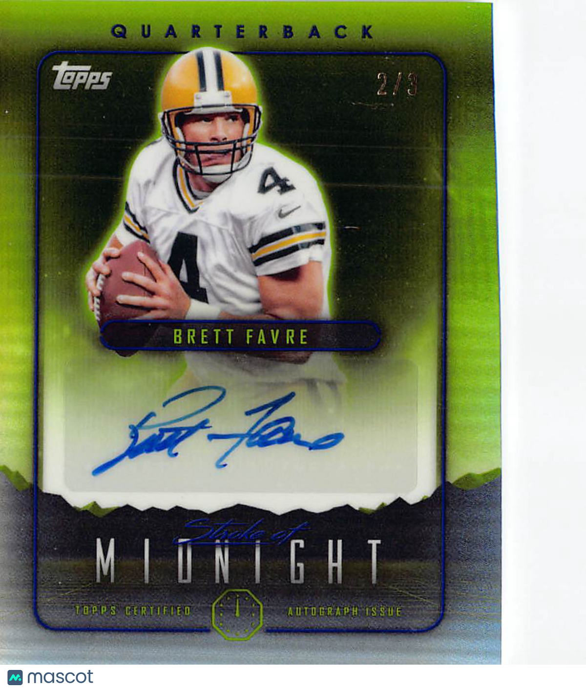 2024 Topps Midnight Stroke of Midnight Brett Favre Autograph /3 #SMA-BF Packers