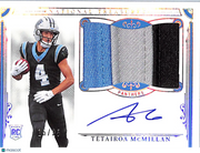 2025 National Treasures Tetairoa McMillan /25 Rookie Patch Auto #158 Panthers