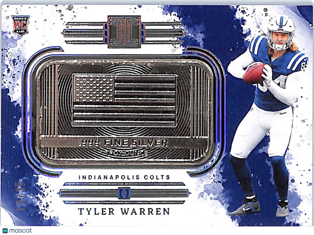 2025 Panini Impeccable Football Tyler Warren /35 Rookie RC Silver Bar #10 Colts