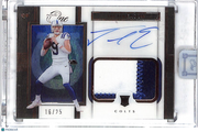 2020 Panini One Jacob Eason /25 Rookie Autograph Patch #123 Indianapolis Colts