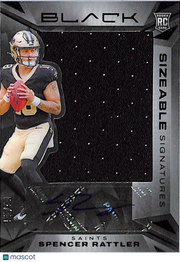2024 Panini Black Spencer Rattler /99 Rookie Patch RC Autograph #SSR-SRR Saints