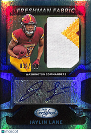 2025 Certified Jaylin Lane Rookie Patch Autograph /199 Freshman Fabric #FBC-JLE