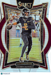 2024 Panini Select Jayden Daniels Silver Die Cut Rookie RC #26 Commanders