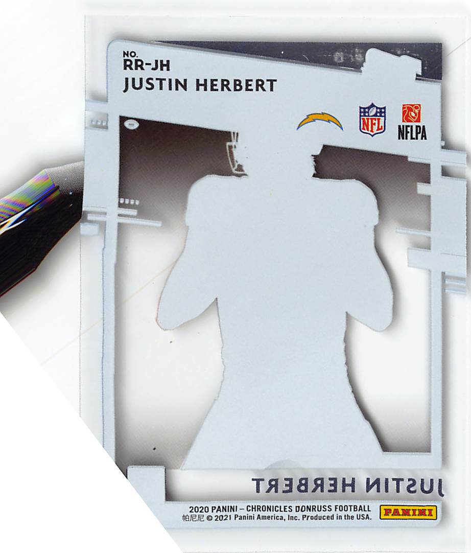 2020 Chronicles Donruss Clearly Justin Herbert Blue /99 Rookie #RR-JH Chargers