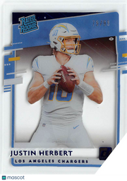 2020 Chronicles Donruss Clearly Justin Herbert Blue /99 Rookie #RR-JH Chargers
