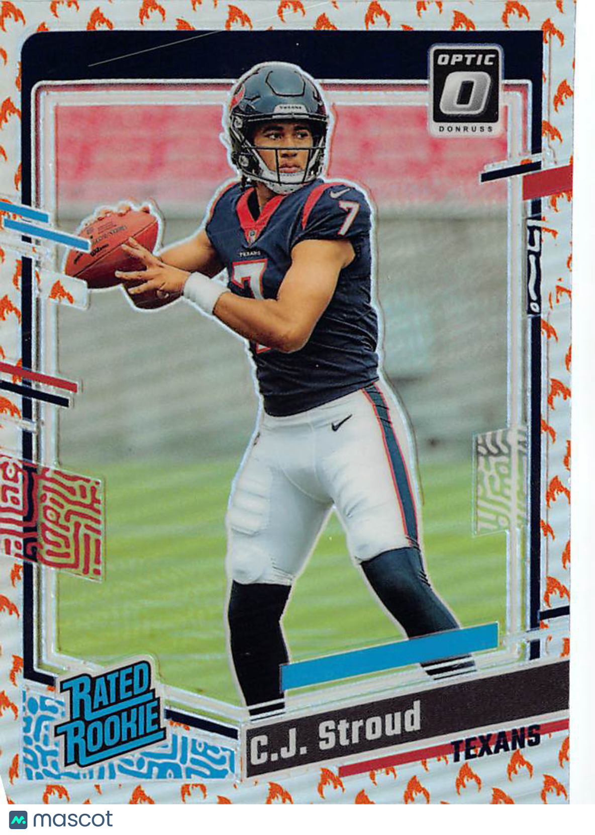 2023 Panini Donruss Optic Football C.J. Stroud Fire Emoji Rookie #244 Texans