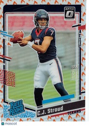 2023 Panini Donruss Optic Football C.J. Stroud Fire Emoji Rookie #244 Texans