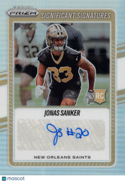 2025 Panini Prizm Jonas Sanker Significant Signatures Rookie RC #SSI-JSR Saints